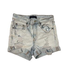 Aeropostale Women’s Jean Stretch High-Rise Midi Shorts